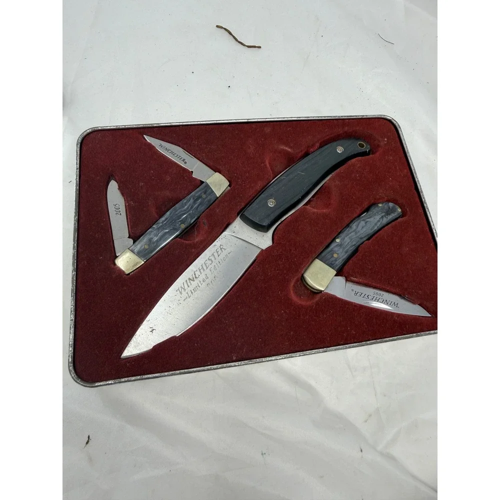Winchester 2005 Limited Edition 3 Piece Knife Set with Collector Tin Western